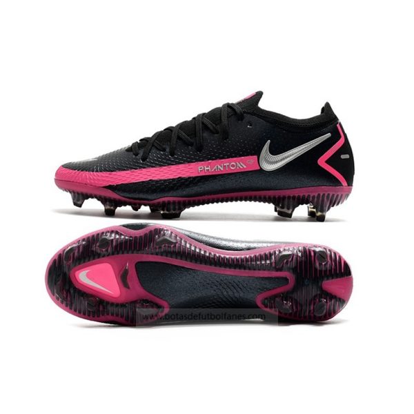 Nike Phantom GT Elite FG Negro Plata Rosa